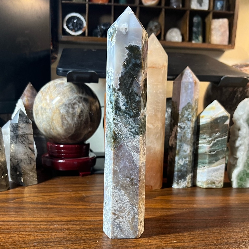 Moss Agate/Ocean Jasper Mix tower 🔮✨
